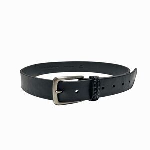 Tommy Bahama Women's Black Leather Silver Buckle Belt - Sz S
